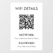 WiFiネットワークアクセス | QRコードのパスワード表示 ウィンドウサイン (シート)