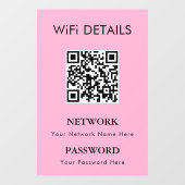 WiFiネットワークアクセス | QRコードパスワード表示 ウィンドウサイン (シート)