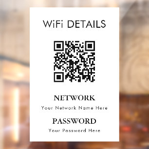 WiFiネットワークアクセス   QRコードパスワード表示 ウィンドウサイン