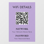 WiFiネットワークアクセス | QRコードパスワード表示 ウィンドウサイン (シート)