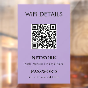 WiFiネットワークアクセス QRコードパスワード表示 ウィンドウサイン