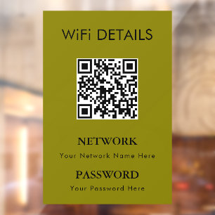 WiFiネットワークアクセス QRコードパスワード表示 ウィンドウサイン