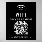 WifiネットワークスキャンでQRコードブラックに接続 ポスター (正面)