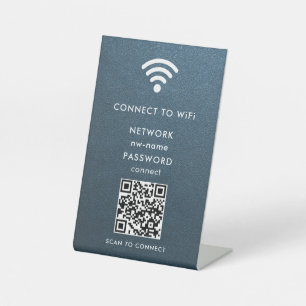 WiFiネットワークスキャンQRコードでインターネットに接続 台座サイン