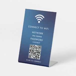 WiFiネットワークスキャンQRコードでインターネットに接続 台座サイン