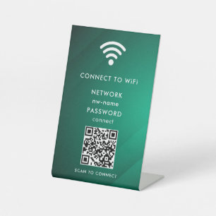 WiFiネットワークスキャンQRコードでインターネットに接続 台座サイン