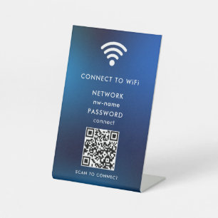 WiFiネットワークスキャンQRコードでインターネットに接続 台座サイン