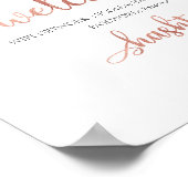 Wifiネットワークハッシュタグバラ金ゴールド結婚情報の署名 ポスター (角)