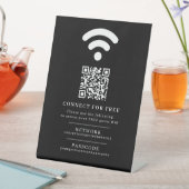 Wifiネットワークパスコードのゲストカスタム情報QRコード 台座サイン (インサイチュ)