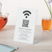 Wifiネットワークパスコードのゲストカスタム情報QRコード 台座サイン (インサイチュ)