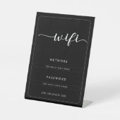 Wifiネットワークパスワードビジネスコーヒーカフェ 台座サイン (正面)