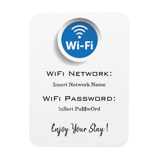 wifiネットワークパスワード詳細 マグネット (縦)