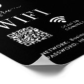 WIFIネットワークパスワードQRコードポスター ポスター (角)