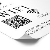 WIFIネットワークパスワードQRコードポスター ポスター (角)