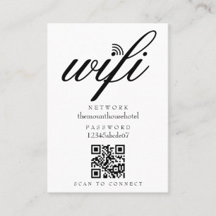 WifiネットワークパスワードQRコード 名刺