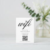 WifiネットワークパスワードQRコード 名刺 (スタンド正面)