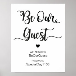 Wifiネットワーク情結婚報の署名 |書モダン道 ポスター