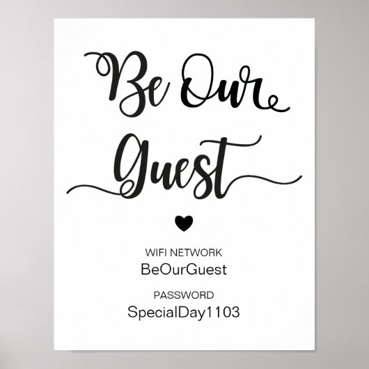 Wifiネットワーク情結婚報の署名 |書モダン道 ポスター (正面)