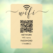 Wifiネットワーク接続用QRコード ミニマル ウィンドウサイン (シート3)