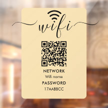 Wifiネットワーク接続用QRコード ミニマル