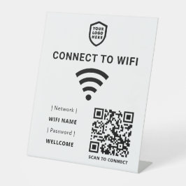 Wifiネットワーク |接続するQRコードスキャン 台座サイン