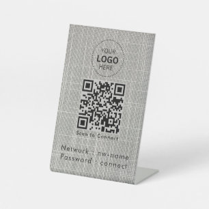 WiFiネットワーク｜QRコードをスキャンしてインターネットに接続 台座サイン