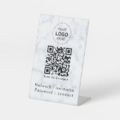 WiFiネットワーク | QRコードをスキャンしてインターネットに接続 台座サイン (正面)