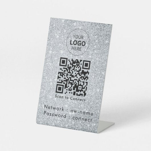 WiFiネットワーク | QRコードをスキャンしてインターネットに接続 台座サイン (正面)