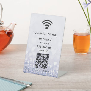 WiFiネットワーク|QRコードをスキャンしてインターネットに接続 台座サイン