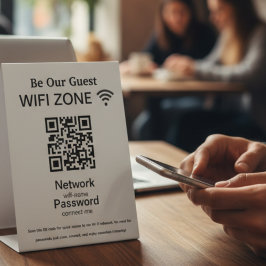Wifiネットワーク|QRコードインターネットスキャンで接続 台座サイン
