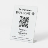 Wifiネットワーク | QRコードインターネットスキャンによる接続 台座サイン (正面)