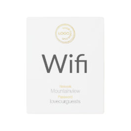 Wifiネットワーモダンクパスワード最小化白色 メタルプリント
