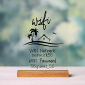 Wifiバケーションホームレンタルビーチハウス アクリルサイン (ニュートラル)