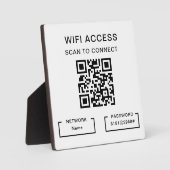 WifiパスワードとネットパーソナライズされたワークQRコード表 フォトプラーク (正面)