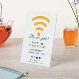 Wifiパスワードとネットワークのカスタマイズ 台座サイン