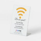 Wifiパスワードとネットワークのカスタマイズ 台座サイン (正面)