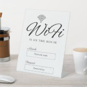 Wifiパスワードとネットワークのペデスタル署名 台座サイン (インサイチュ)