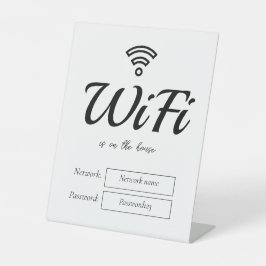 Wifiパスワードとネットワークのペデスタル署名 台座サイン
