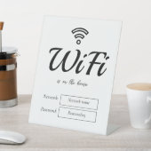 Wifiパスワードとネットワークのペデスタル署名 台座サイン (インサイチュ)