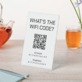 WifiパスワードとネットワークパーソナライズされたQRコード 台座サイン (インサイチュ)