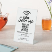 WifiパスワードとネットワークパーソナライズされたQRコード 台座サイン (インサイチュ)