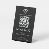 WifiパスワードとネットワークパーソナライズされたQRコード 台座サイン (正面)