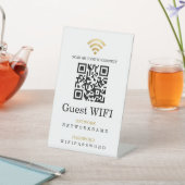 WifiパスワードとネットワークパーソナライズされたQRコード 台座サイン (インサイチュ)