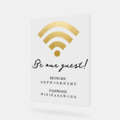 Wifiパスワードとネットワーパーソナライズされたク アクリルサイン (傾斜)