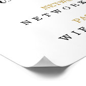 Wifiパスワードとネットワーパーソナライズされたク ポスター (角)