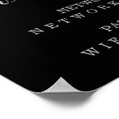 Wifiパスワードとネットワーパーソナライズされたク ポスター (角)