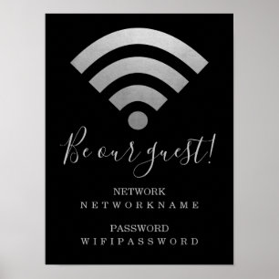 Wifiパスワードとネットワーパーソナライズされたク ポスター