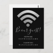 Wifiパスワードとネットワーパーソナライズされたク ポストカード (正面/裏面)