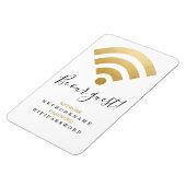 Wifiパスワードとネットワーパーソナライズされたク マグネット (左側)