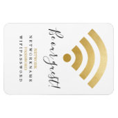 Wifiパスワードとネットワーパーソナライズされたク マグネット (横)